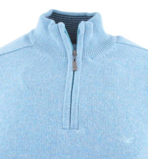 pull homme BEST GUEST col camionneur ciel 80% laine 703bg