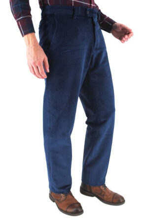 Pantalon velours cosserat GIANNI MARCO bleu canard H092