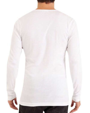 Tee-shirt manches longues coton EMINENCE col V blanc 3V18