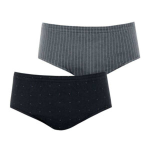 2 Slips taille haute EMINENCE LE14 gris et noir lune