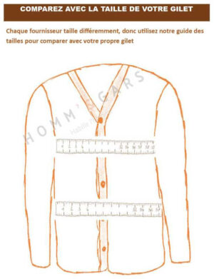 Gilet zip GUY DE BERAC 80% laine paprika R1796