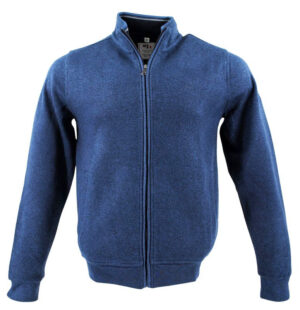 gilet coton interlock avec poches CAPTEN bleu chiné