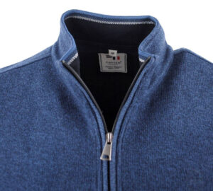 gilet coton interlock avec poches CAPTEN bleu chiné