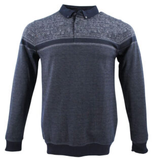 pull sweat homme col polo CAPTEN marine