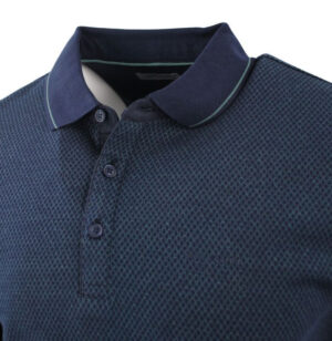 Polo manches longues marine et vert PIERRE CARDIN