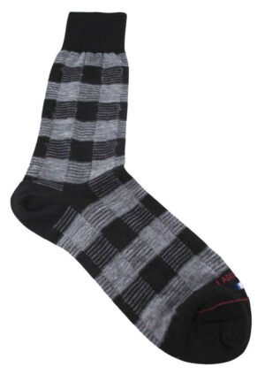 Chaussettes laine damier gris LABONAL