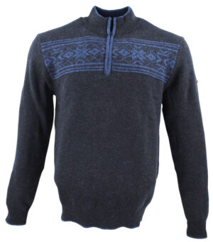 Pull coton laine col camionneur REDMOND anthracite