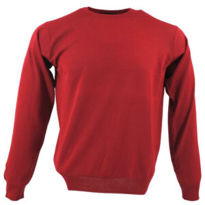 pull rouge mat col rond MONTE CARLO 4020mc laine fine