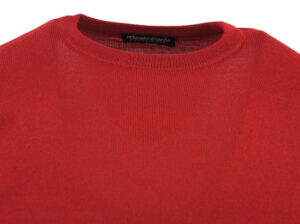 pull rouge mat col rond MONTE CARLO 4020mc laine fine