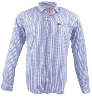 Chemise imprimée héxagone bleu et rose The Surfcar Porto