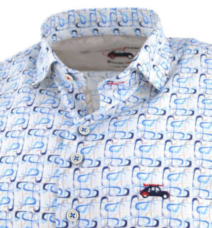 Chemise homme imprimée bleu The Surfcar Porto