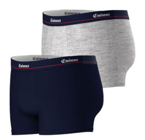 2 Boxers coton modal marine et gris EMINENCE LV60