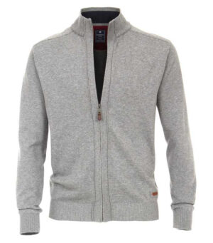 gilet zip coton REDMOND gris clair 681rd