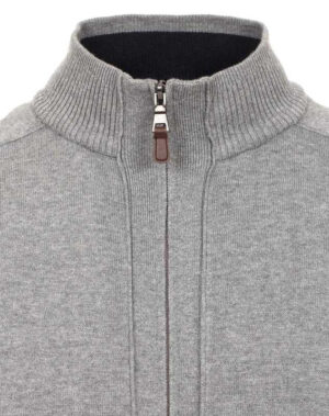 gilet zip coton REDMOND gris clair 681rd