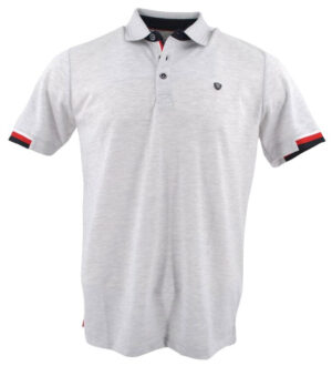 polo homme gris tricolore MONTE CARLO