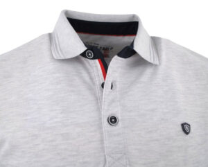 polo homme gris tricolore MONTE CARLO