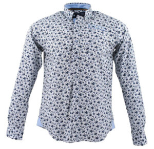 Chemise imprimé fleurs bleues Black Wellis