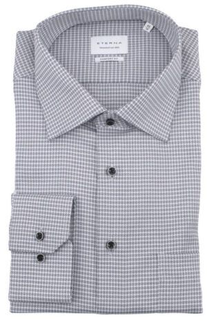 chemise extra-large imprimé gris Eterna Comfort Fit