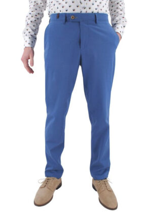 Pantalon coton bleu azur SAN SIRO Jerez