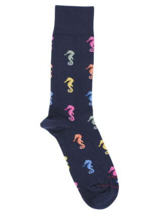 Chaussettes coton hippocampe marine LABONAL