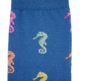 Chaussettes coton hippocampe bleu LABONAL