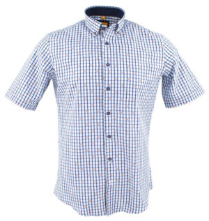 chemise carreaux Redmond casual Fit blanc et bleu