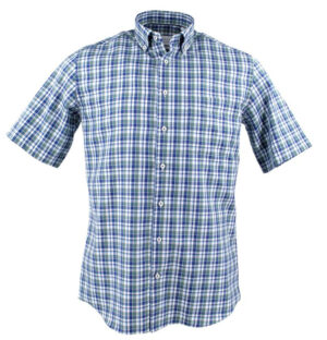 Chemise ETERNA Modern Fit carreaux verts et bleus 4161et