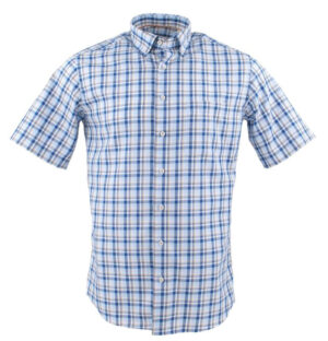 Chemise ETERNA Modern Fit carreaux aqua 4161et