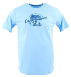 T-shirt imprimé bleu ciel col rond REDMOND