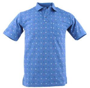 Polo bleu au léger motif REDMOND