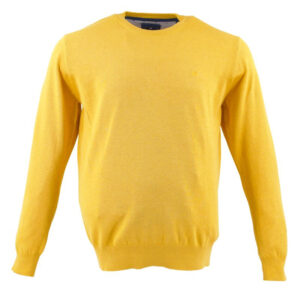 Pull jaune en coton et ras du cou REDMOND 500rd