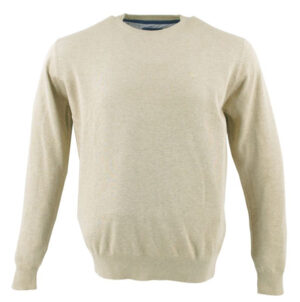 Pull coton beige ras du cou REDMOND 500rd