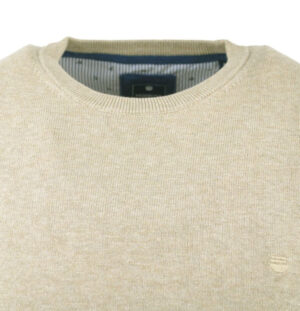 Pull coton beige ras du cou REDMOND 500rd