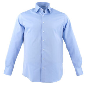 Chemise sans repassage coton opaque bleu Eterna 8817et