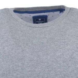 Pull gris en coton et ras du cou REDMOND 500rd