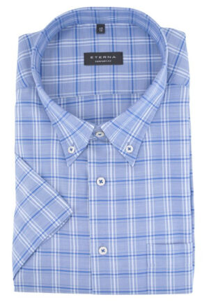 chemise carreaux bleu ETERNA Comfort Fit