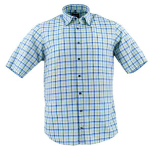 chemise Marvelis Casual Fit à carreaux verts et bleus