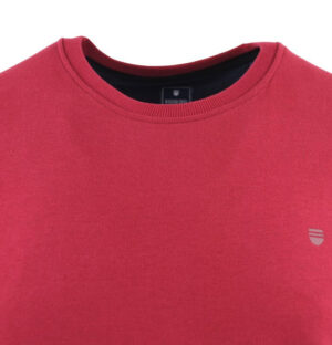 sweat homme rouge col rond REDMOND