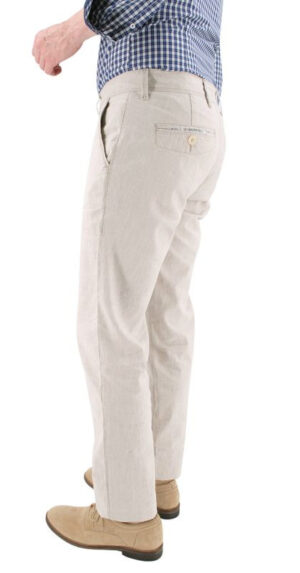 Pantalon coton et lin beige PIONEER Robert 2200pi