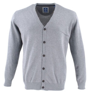 Cardigan homme en coton gris REDMOND