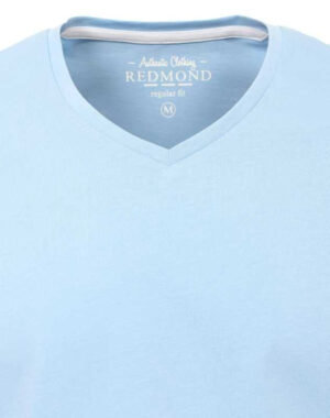 Tee-shirt bleu ciel col V REDMOND 660rd