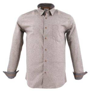 chemise homme en flanelle CAPTEN beige / gris