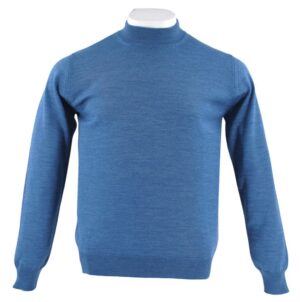 pull homme col cheminée indigo BEST GUEST 314C