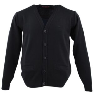 Cardigan homme boutonné noir BEST GUEST 4084bg