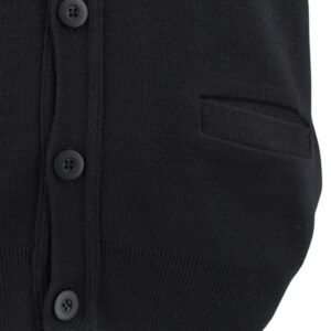 Cardigan homme boutonné noir BEST GUEST 4084bg