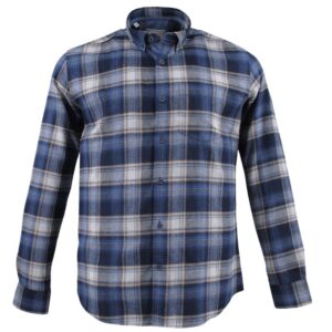 chemise homme flanelle CAPTEN carreaux bleus