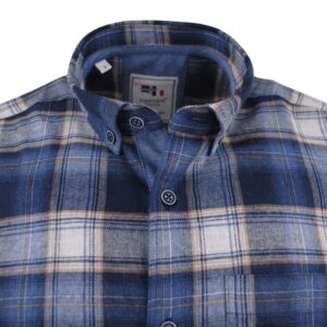 chemise homme flanelle CAPTEN carreaux bleus