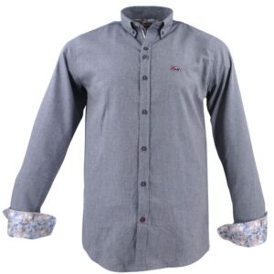 Chemise homme flanelle faux uni marine THE SURFCAR Lisbo