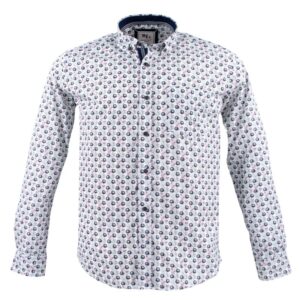 chemise homme CAPTEN fleurs grises