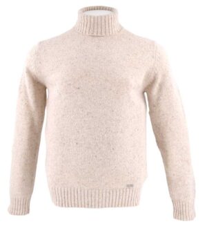 pull homme col roulé 80% laine BEST GUEST beige BEN